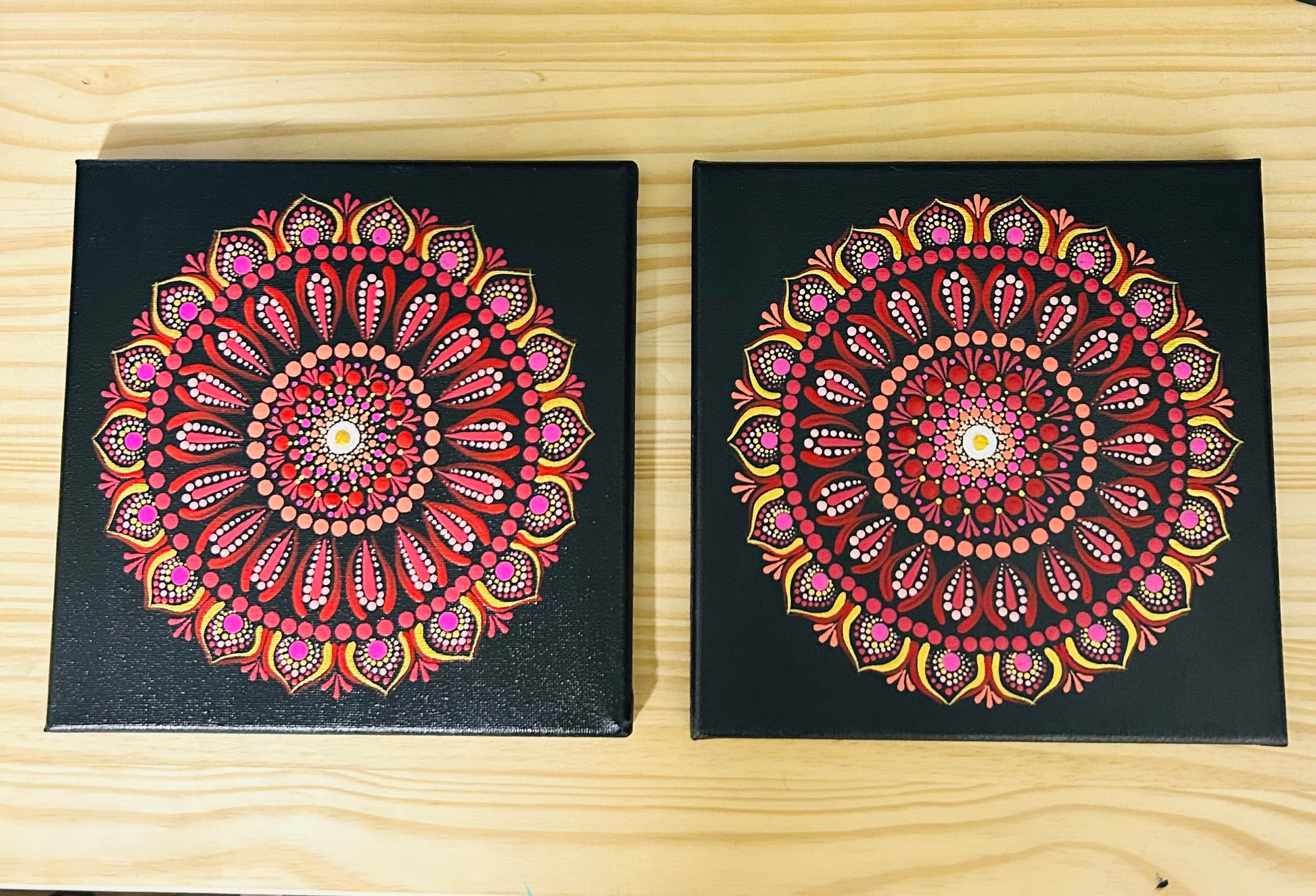 Love Mandala - Set of 2 - Handmade - Dots & Clay