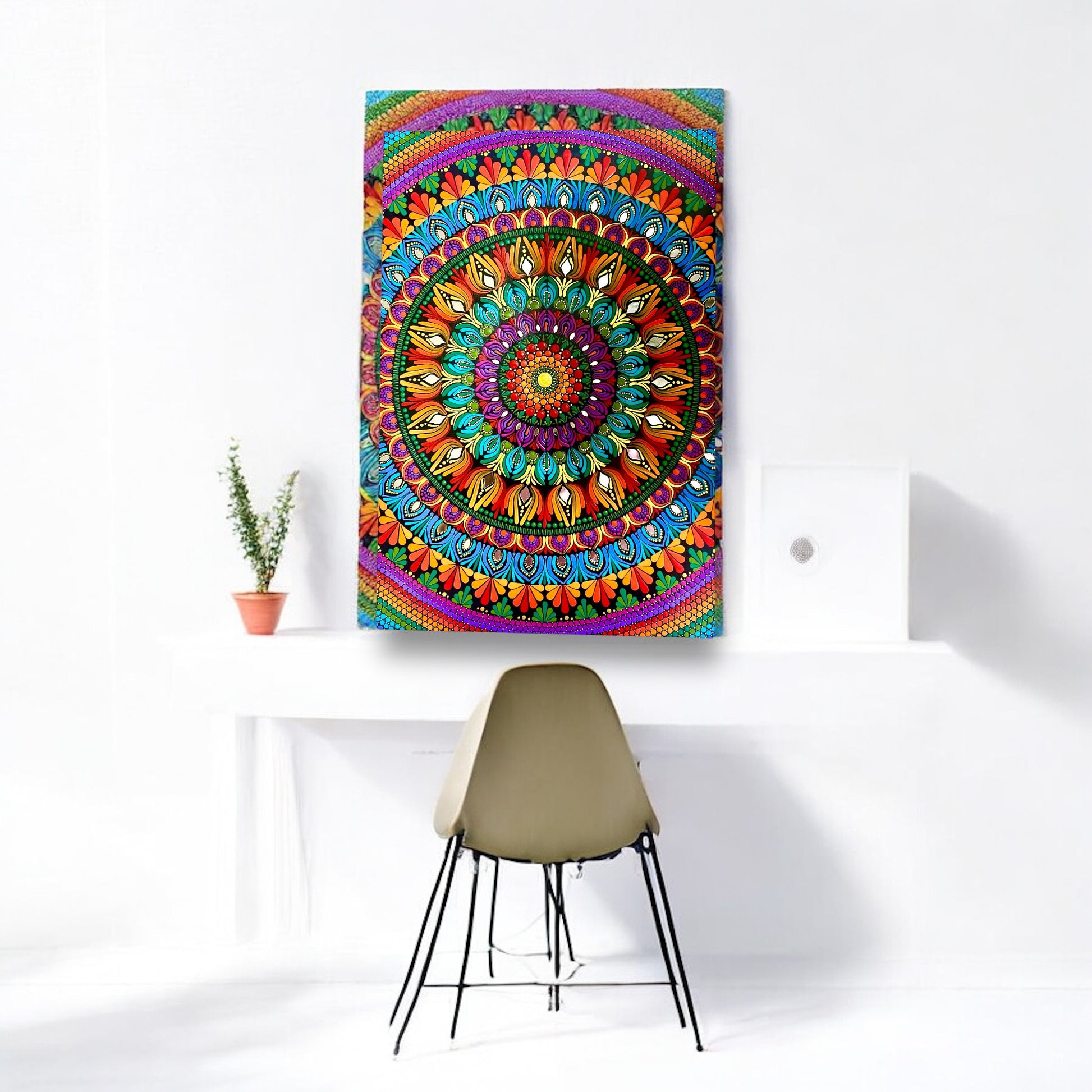 Sacred Bloom - Mandala Painting - Dots & Clay