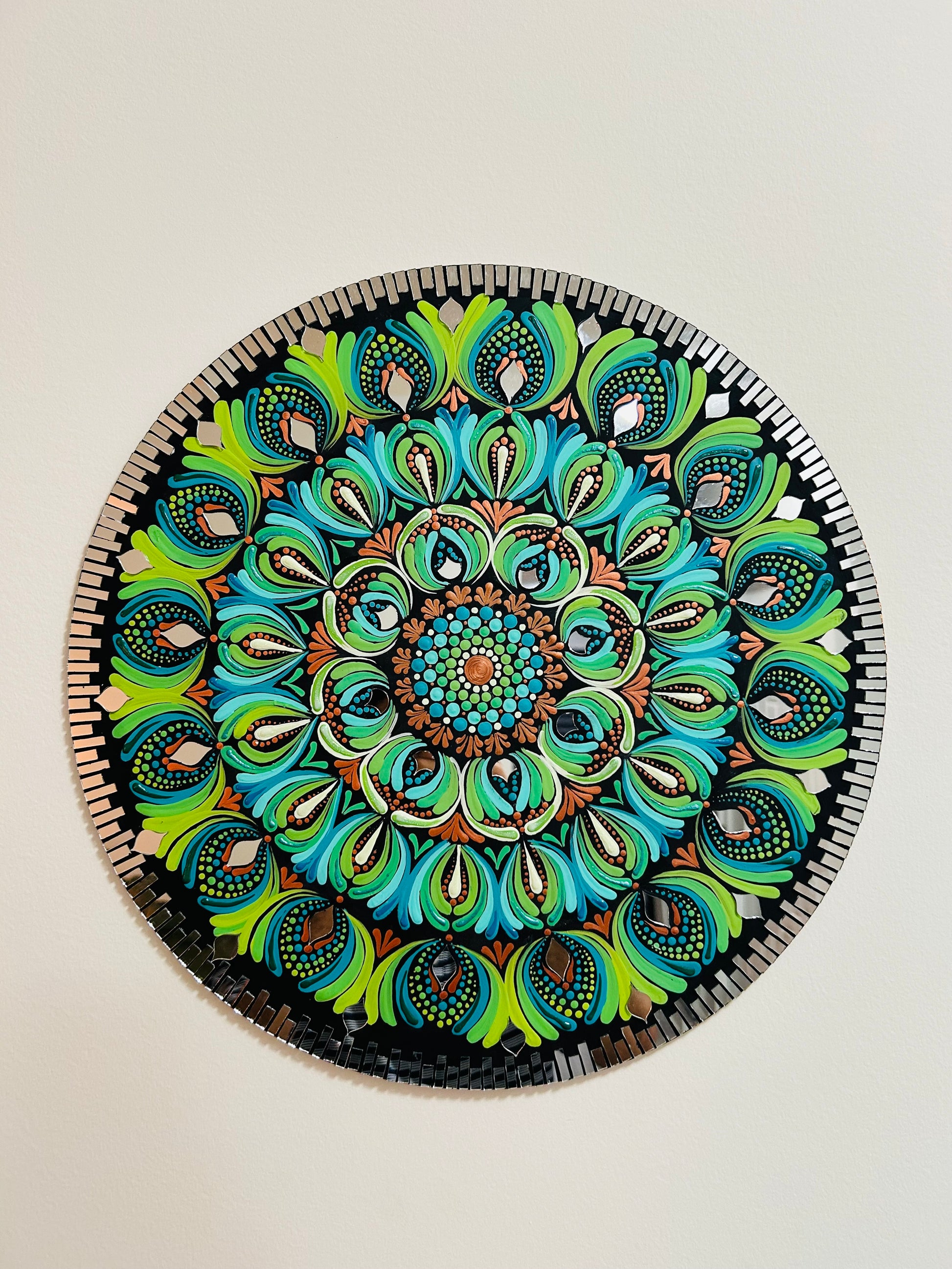 Peacock Trail Mandala - Dots & Clay