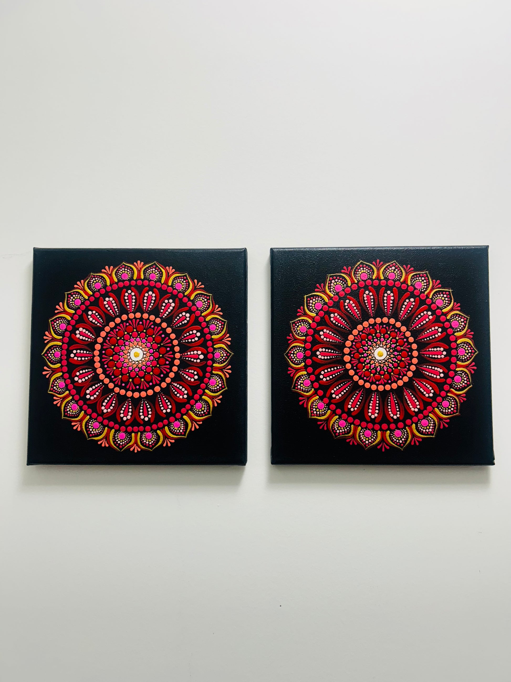 Love Mandala - Set of 2 - Handmade - Dots & Clay