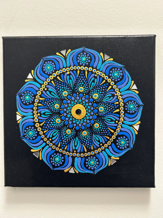 Midnight Luna - Mandala 8 x 8 inch - Dots & Clay