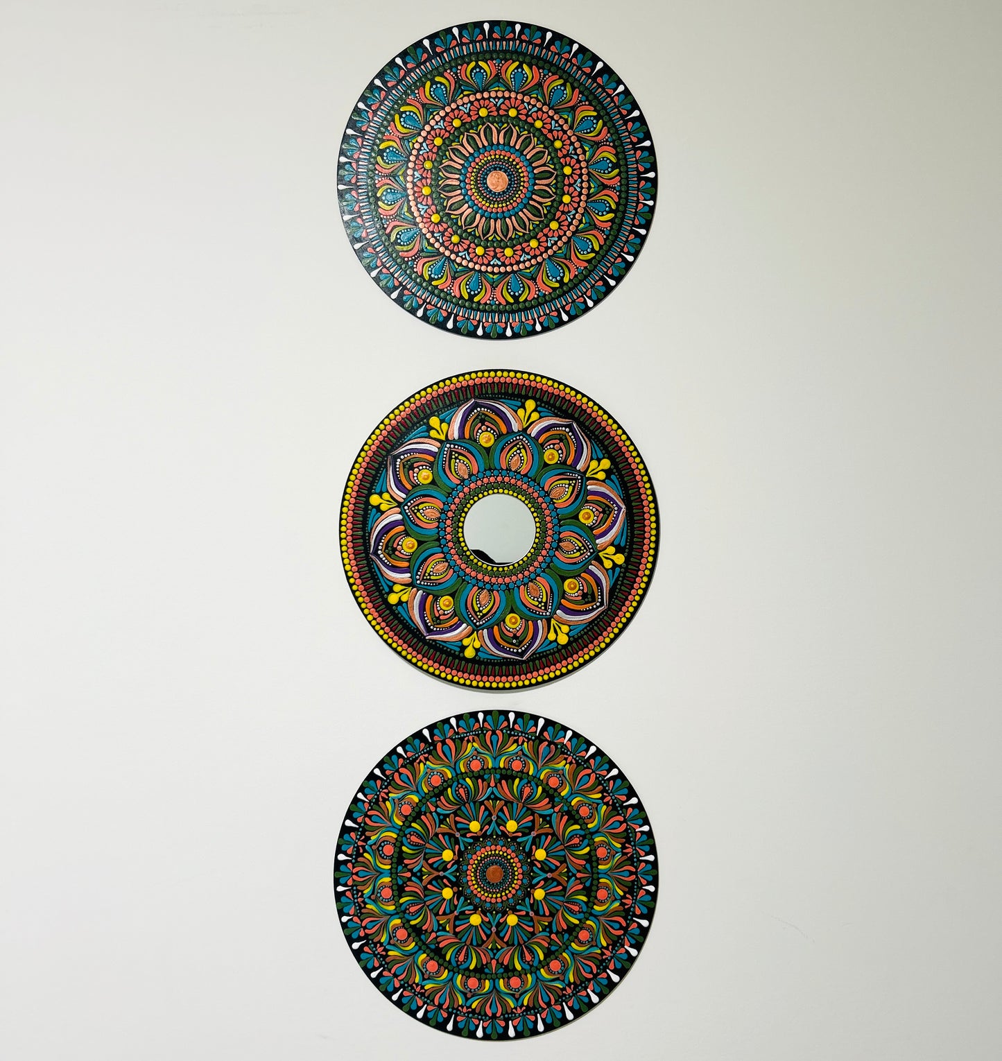 Harmonic Trinity - 3 Piece Mandala Set - Dots & Clay