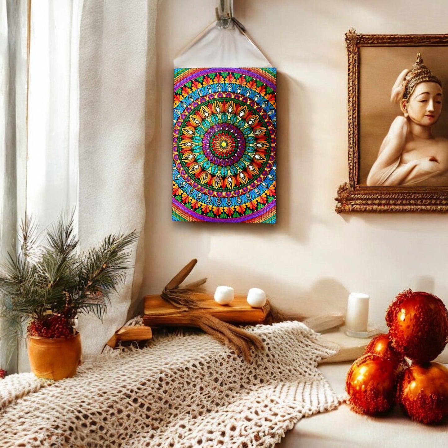 Sacred Bloom - Mandala Painting - Dots & Clay